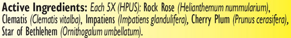 Rescue Remedy Kids Supplement Facts Label