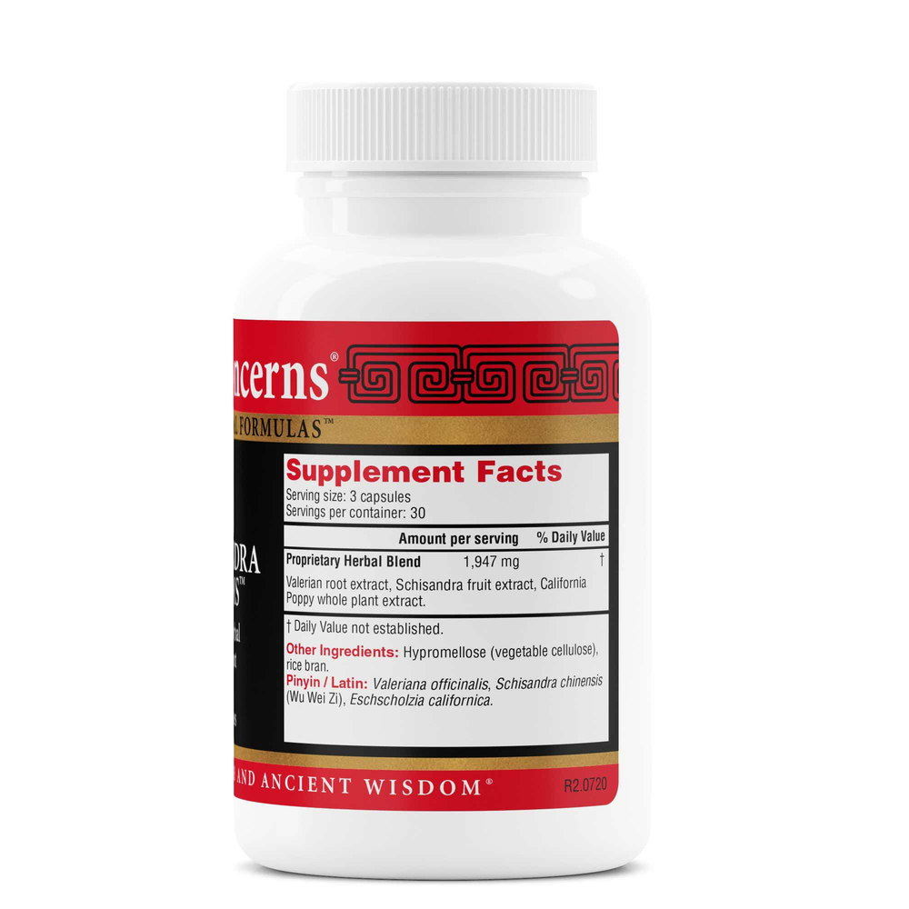 Schizandra Dreams Supplement Facts Label