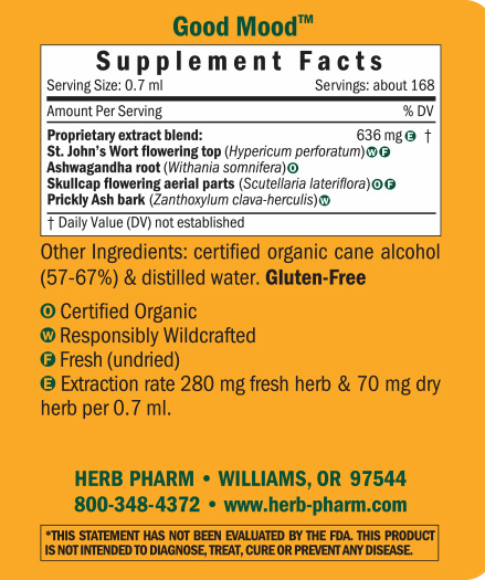 Good Mood™ Supplement Facts Label