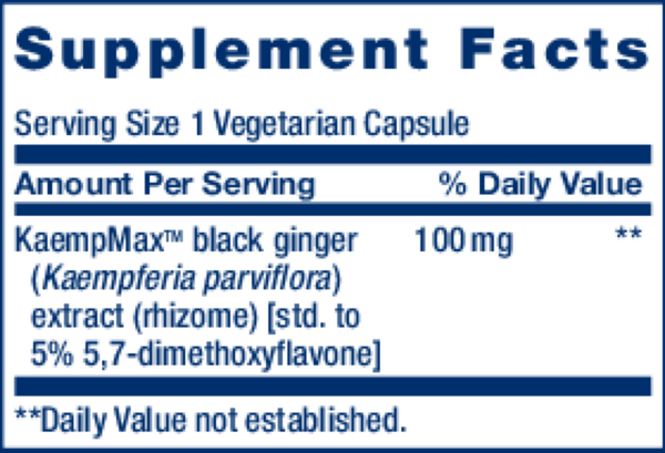 Male Vascular Support Supplement Facts Label
