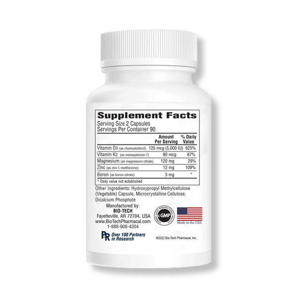 D3 Plus Supplement Facts Label