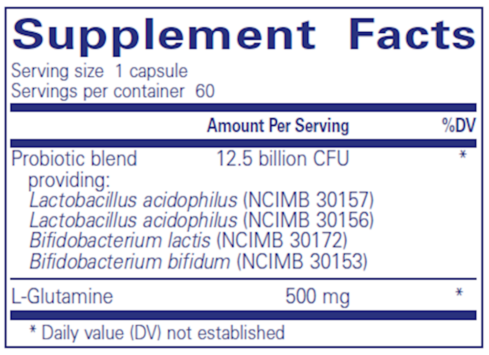 PureBi•Ome™ G.I. Supplement Facts Label