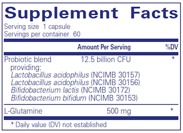PureBi•Ome™ G.I. Supplement Facts Label