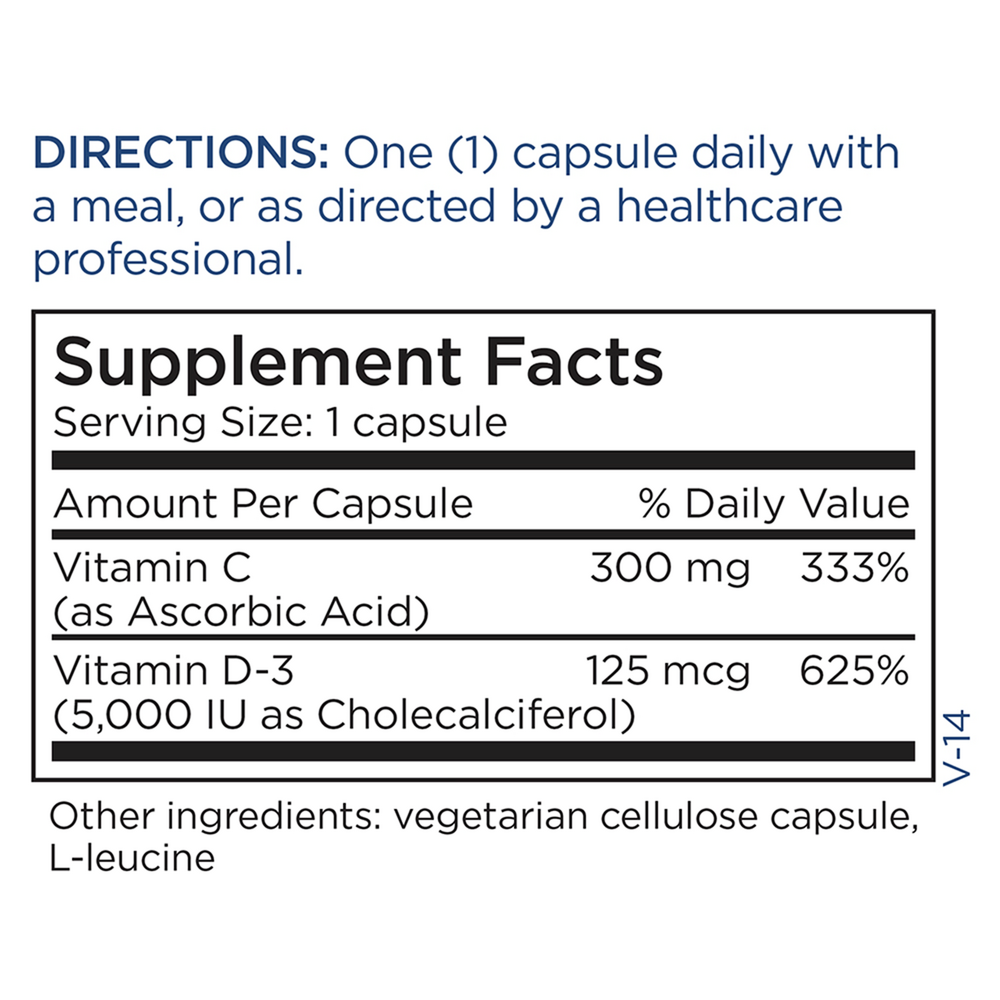 Vitamin D-3 [5000 IU] Supplement Facts Label