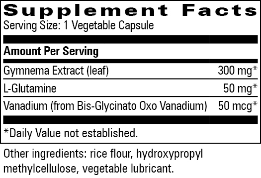 Vanadium Complex Supplement Facts Label