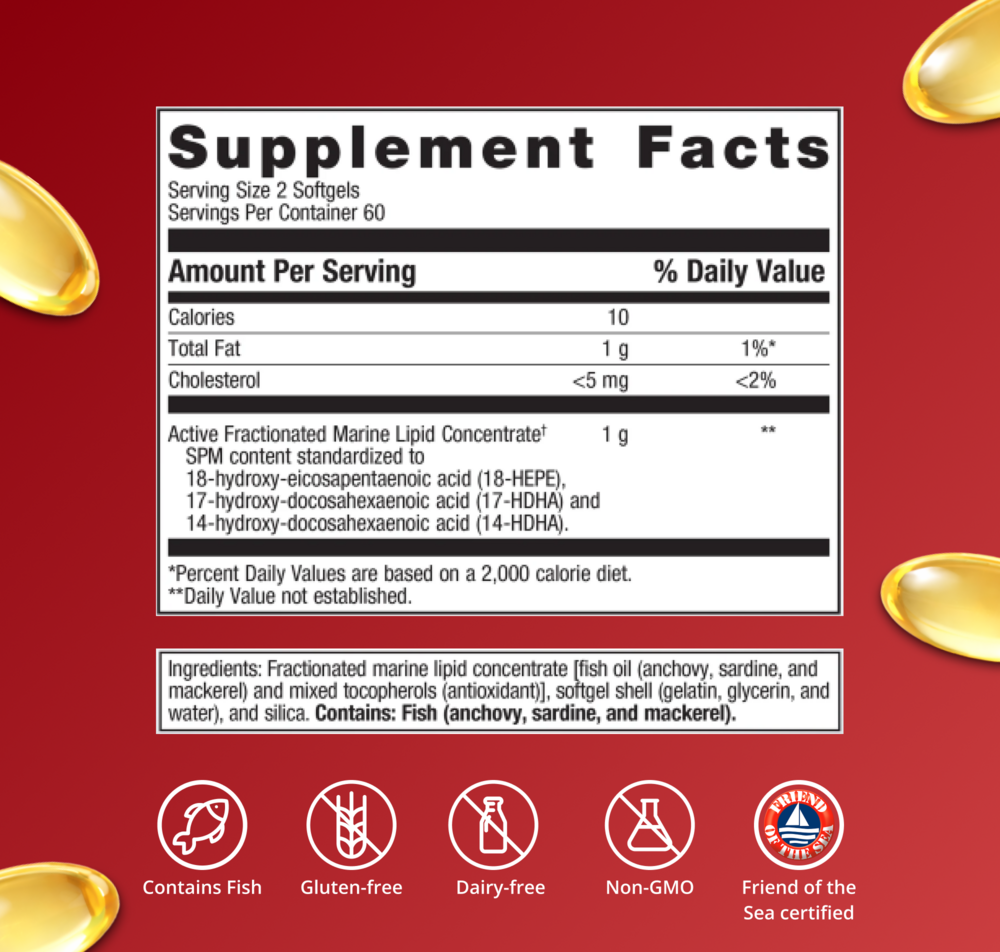 SPM Active Supplement Facts Label