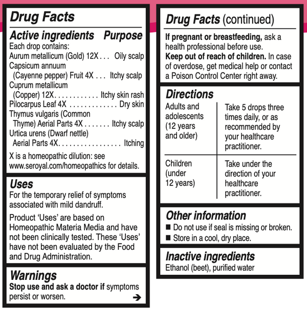 Unda #40 Supplement Facts Label