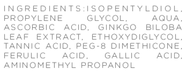 TANNIC CF SERUM Supplement Facts Label
