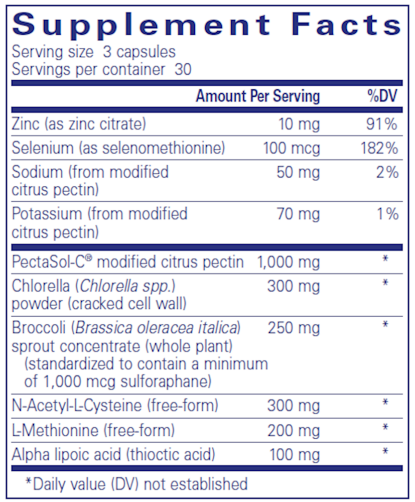 HM Complex 180ct Supplement Facts Label