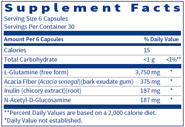 GastroThera Supplement Facts Label