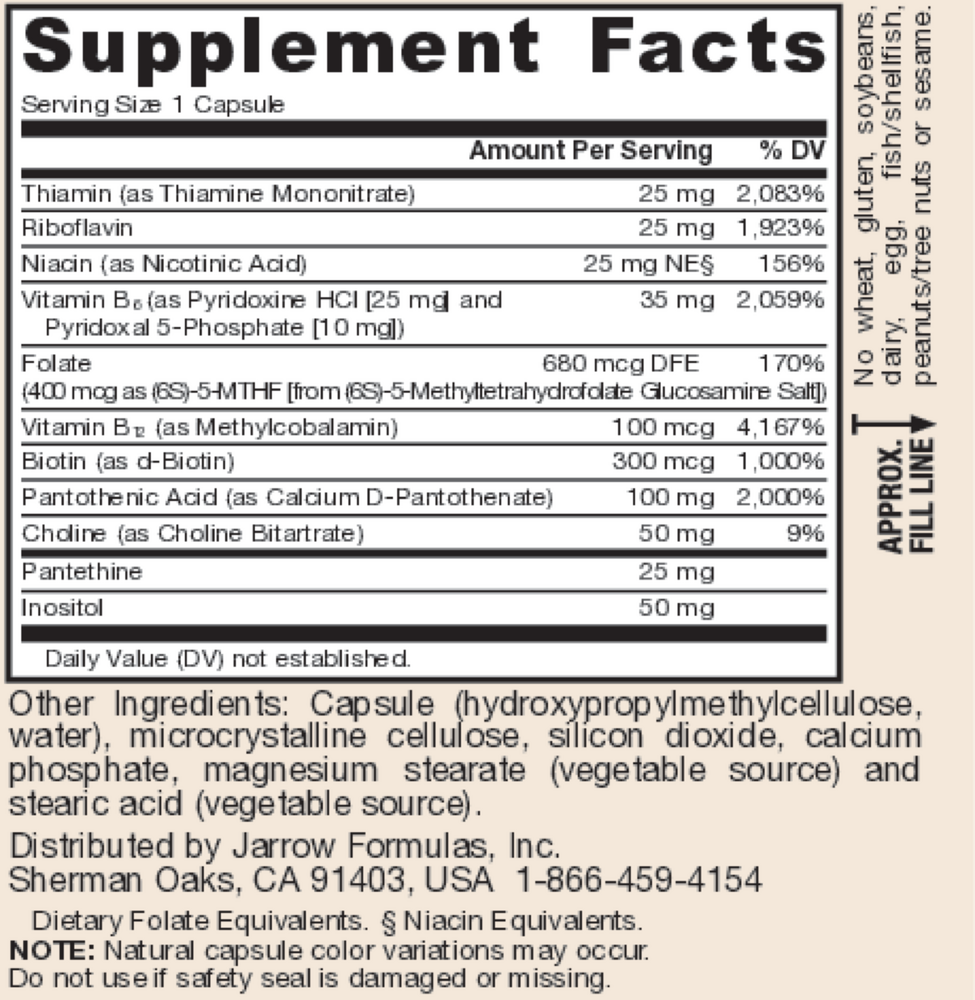 B-Right Supplement Facts Label