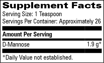 U-Tract (D-Mannose)™ Supplement Facts Label