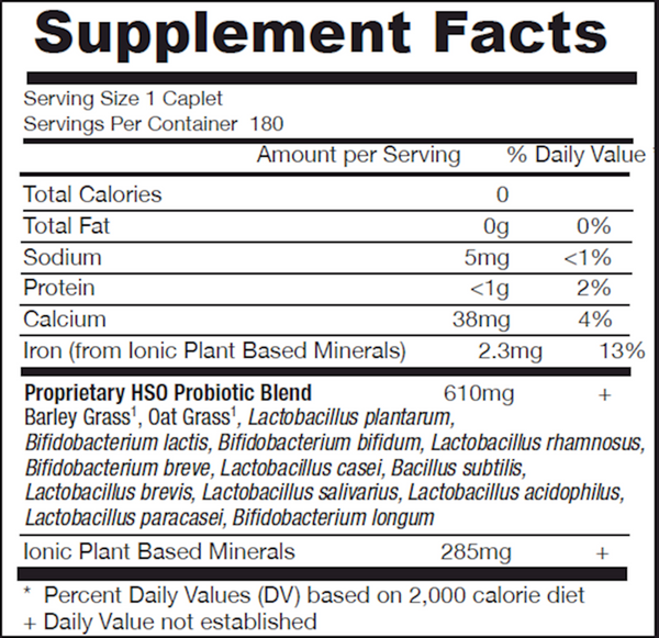 Primal Defense Supplement Facts Label