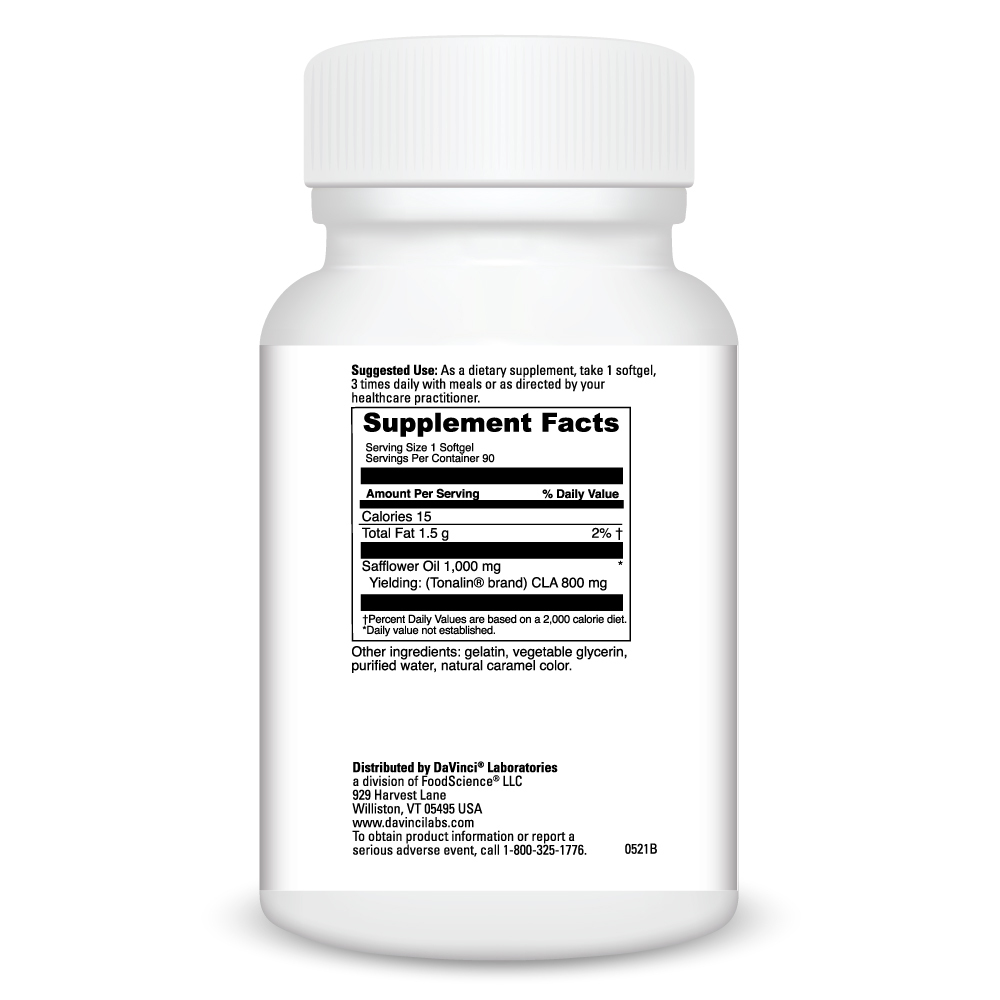 Tonalin Cla Supplement Facts Label