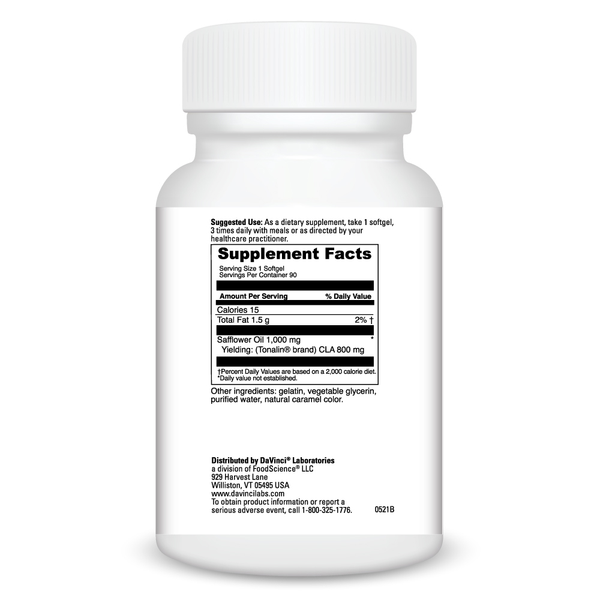 Tonalin Cla Supplement Facts Label