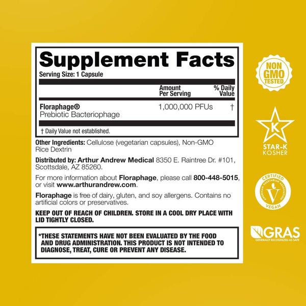 Floraphage Supplement Facts Label