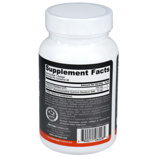 QH-absorb® + PQQ™ Supplement Facts Label
