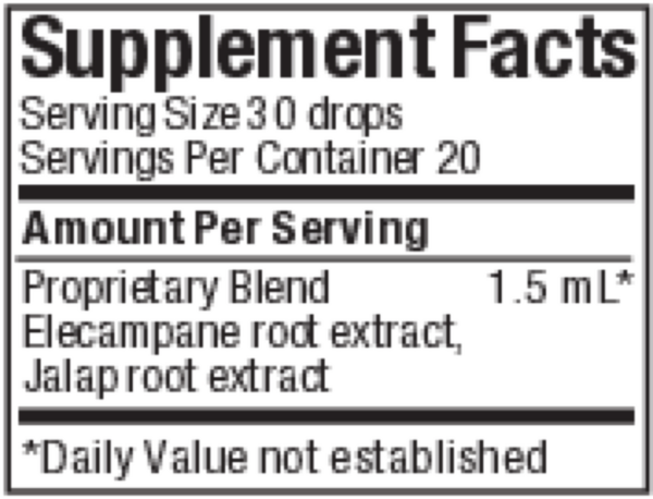 Enula Supplement Facts Label