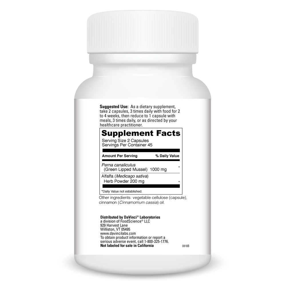 Perna Supplement Facts Label