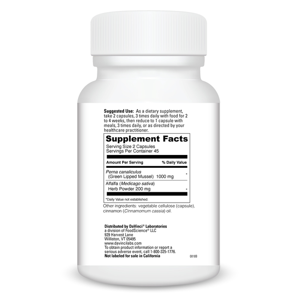 Perna Supplement Facts Label