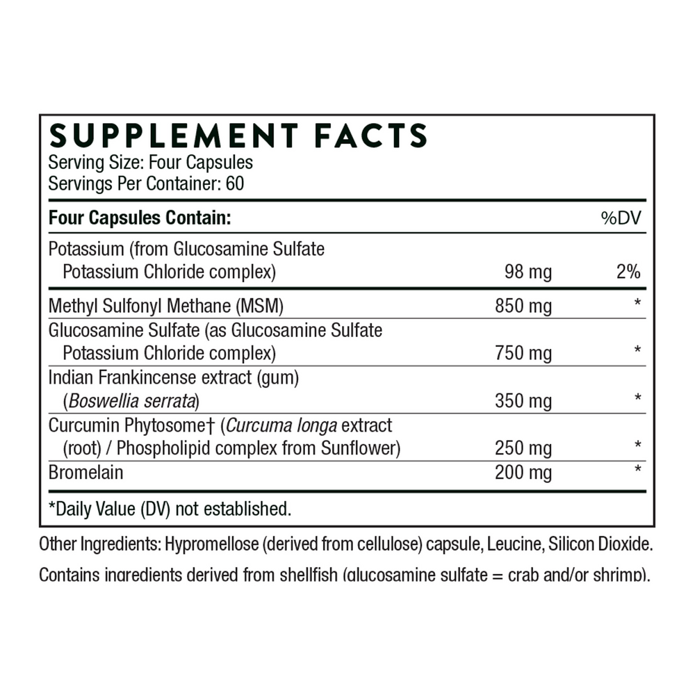 Joint Support Nutrients (formerly AR-Encap) Supplement Facts Label