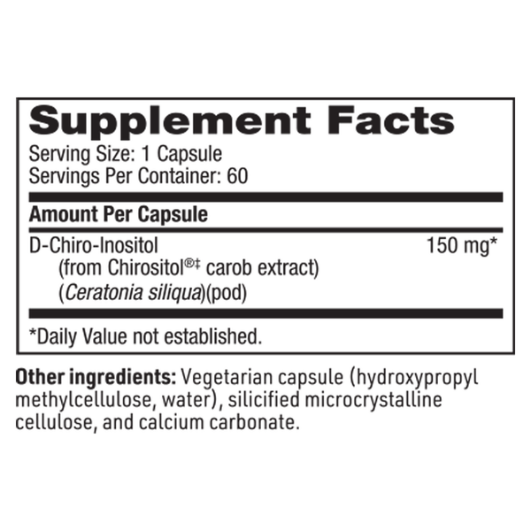 D-Chiro-Inositol Supplement Facts Label