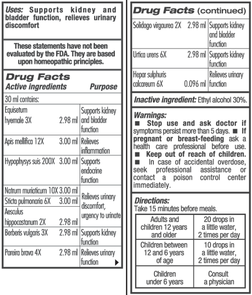 GUNA Kidney Supplement Facts Label