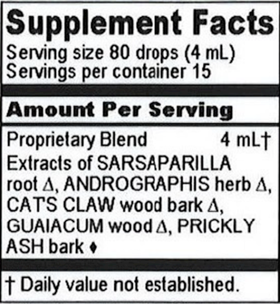 Spirolyd Compound Supplement Facts Label