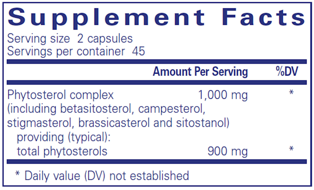 CholestePure 90 Count Supplement Facts Label