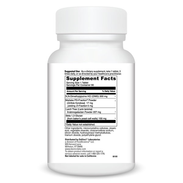 Immuno Dmg Supplement Facts Label