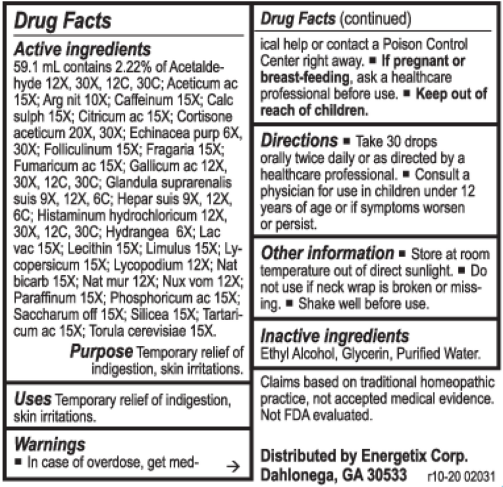 Aller-Chord F Supplement Facts Label