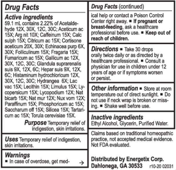 Aller-Chord F Supplement Facts Label