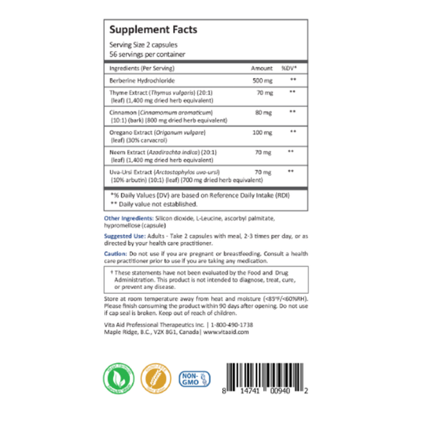 Microcidin AF Supplement Facts Label