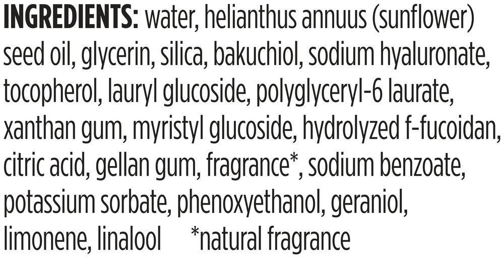 Renewal Intensive Firming Serum Supplement Facts Label
