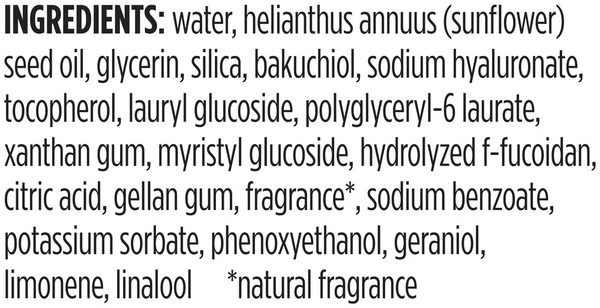 Renewal Intensive Firming Serum Supplement Facts Label