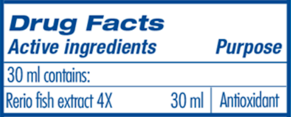 GUNA-Rerio Supplement Facts Label