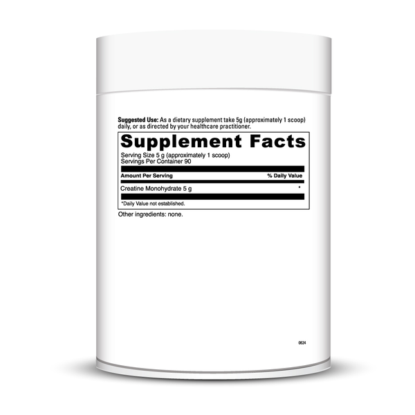 Creatine Powder Supplement Facts Label