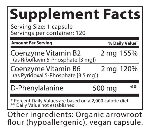EndorphiGen-MD Supplement Facts Label