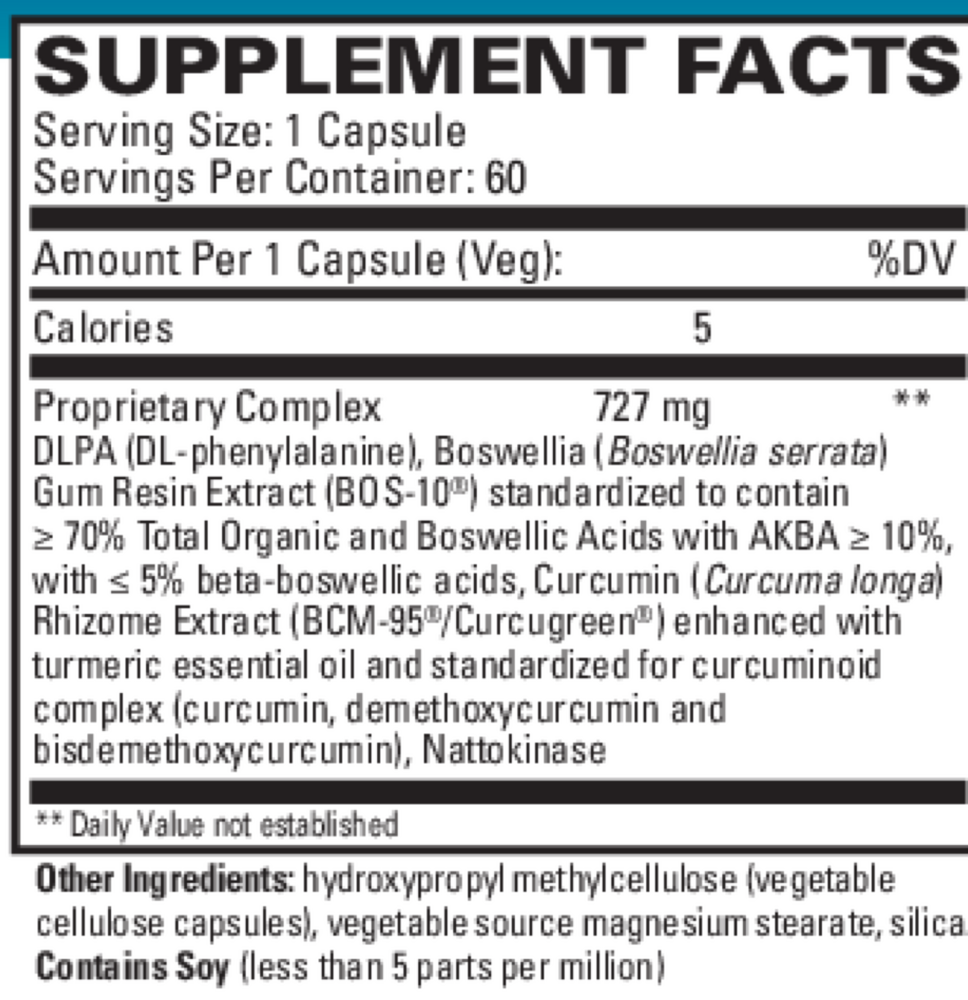 Curaphen Supplement Facts Label