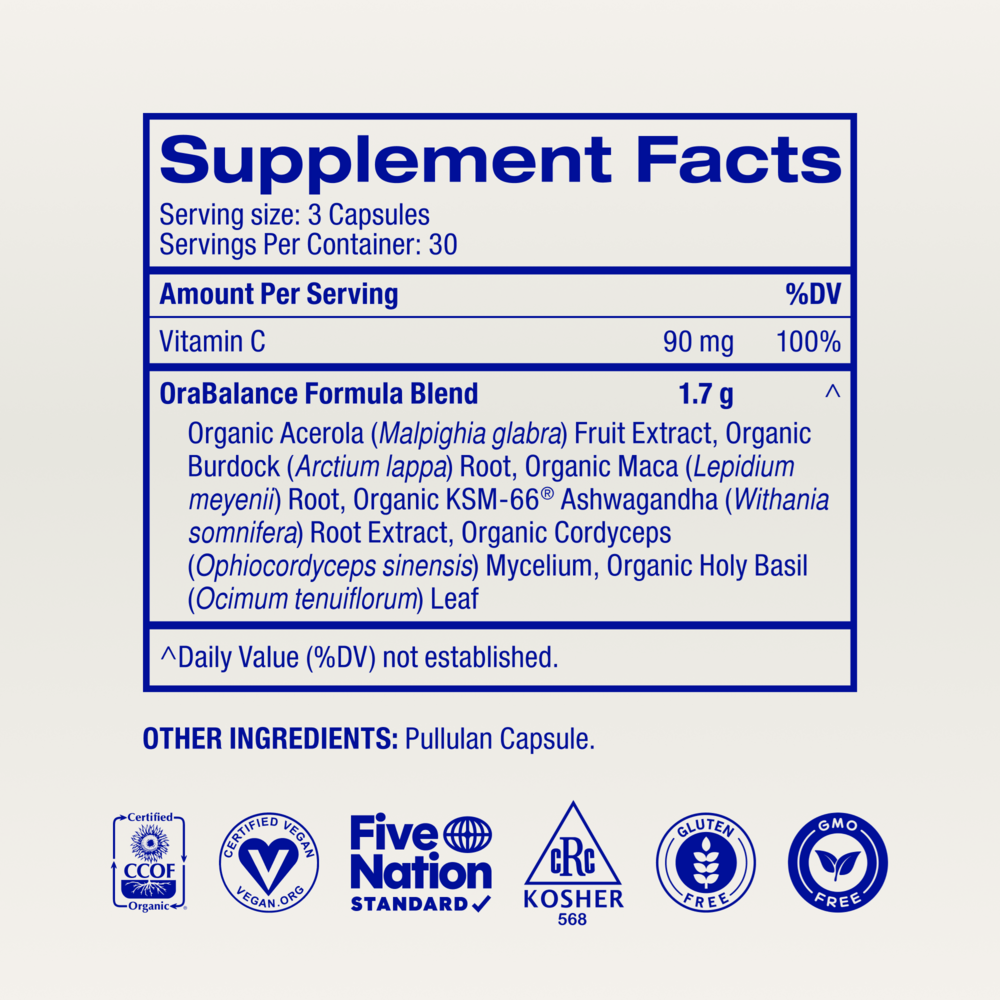 Hormonious: Hormonal Balance & Support Capsules Supplement Facts Label