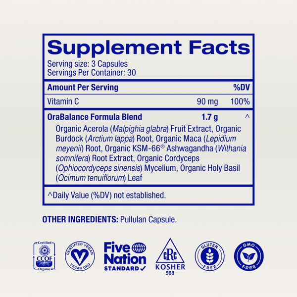 Hormonious: Hormonal Balance & Support Capsules Supplement Facts Label