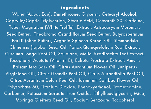 Radiance Rescue Supplement Facts Label