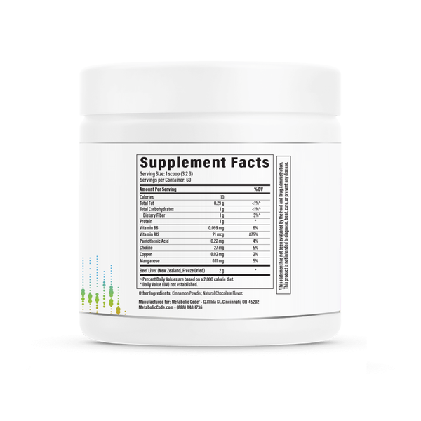 Ultra Pure Liver Concentrate Supplement Facts Label
