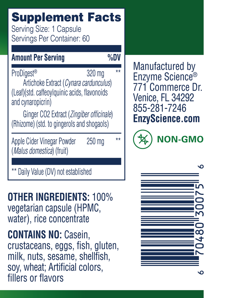 GI Motility Complex™ Supplement Facts Label