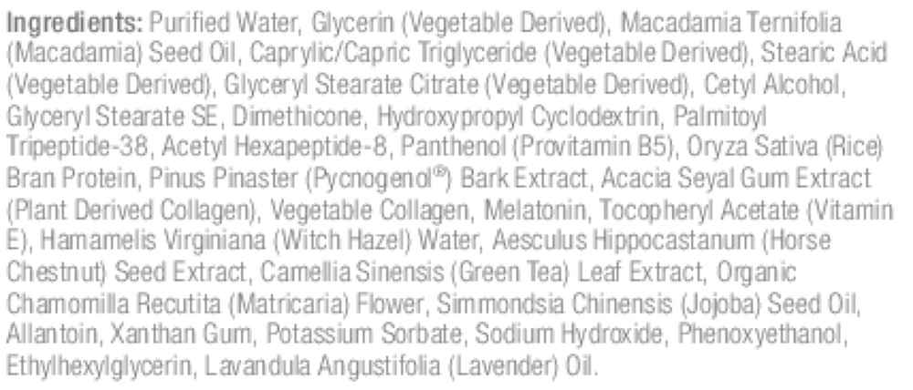 Advanced Peptides Night Moist Supplement Facts Label