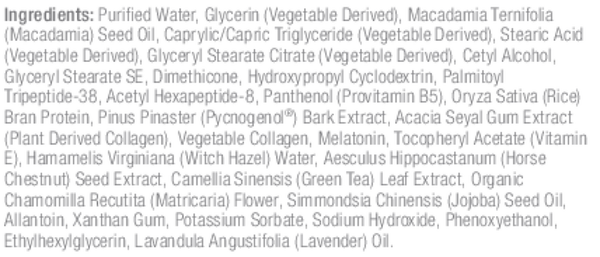 Advanced Peptides Night Moist Supplement Facts Label