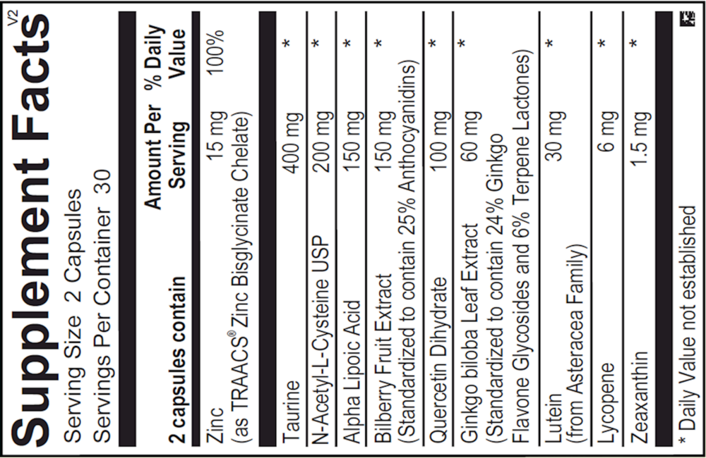 4Sight Supplement Facts Label