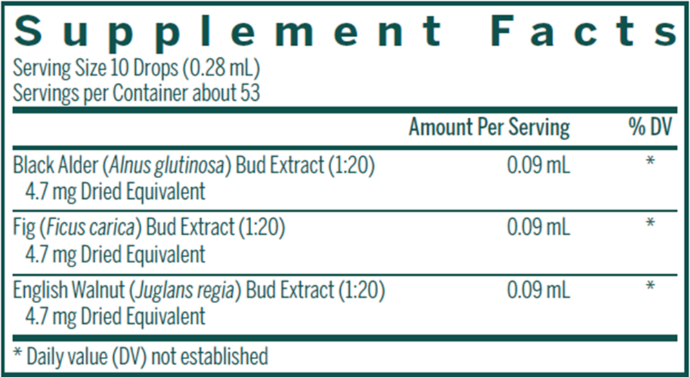 Digest-gen Supplement Facts Label