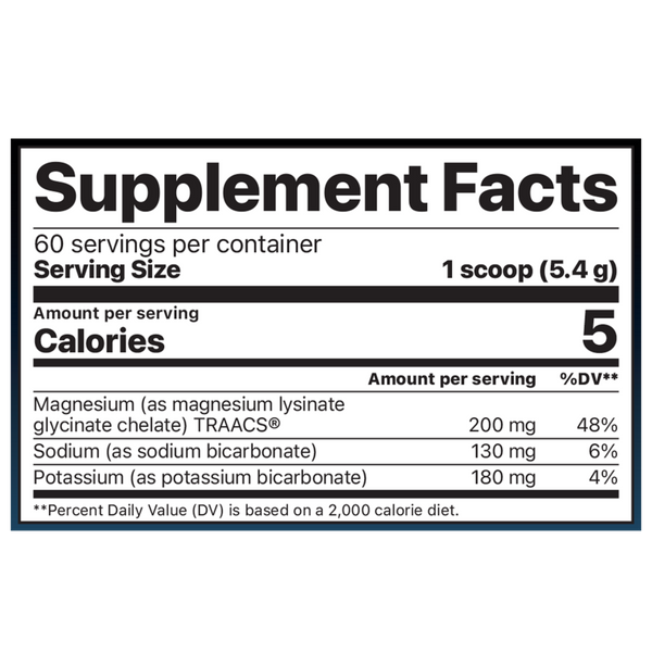 MagSoothe Tart Raspberry Lemonade Supplement Facts Label