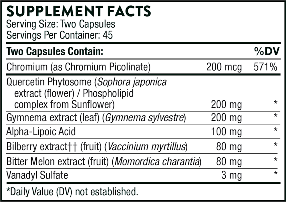 Diabenil Supplement Facts Label